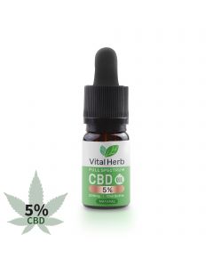 Vital Herb Full Spectrum Hemp CBD Oil - 500mg 5% (10ml) Natural Flavour