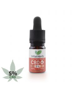 Vital Herb Full Spectrum Hemp CBD Oil - 500mg 5% (10ml) Strawberry Flavour