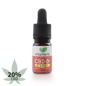 Vital Herb Full Spectrum Hemp CBD Oil - 2000mg 20% (10ml) Strawberry Flavour