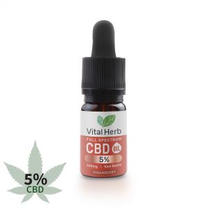 Vital Herb Full Spectrum Hemp CBD Oil - 500mg 5% (10ml) Strawberry Flavour