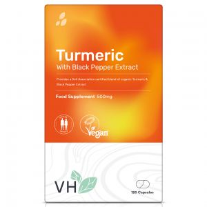 VH Organic Turmeric 500mg with Black Pepper Extract 120 Capsules